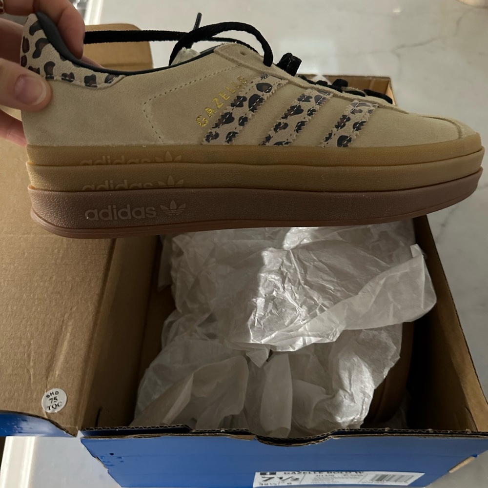 Adidas Woman’s  Leopard Print Beige Sneakers